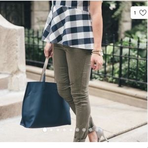 Bcbg green “Lake” biker Moto cargo pants